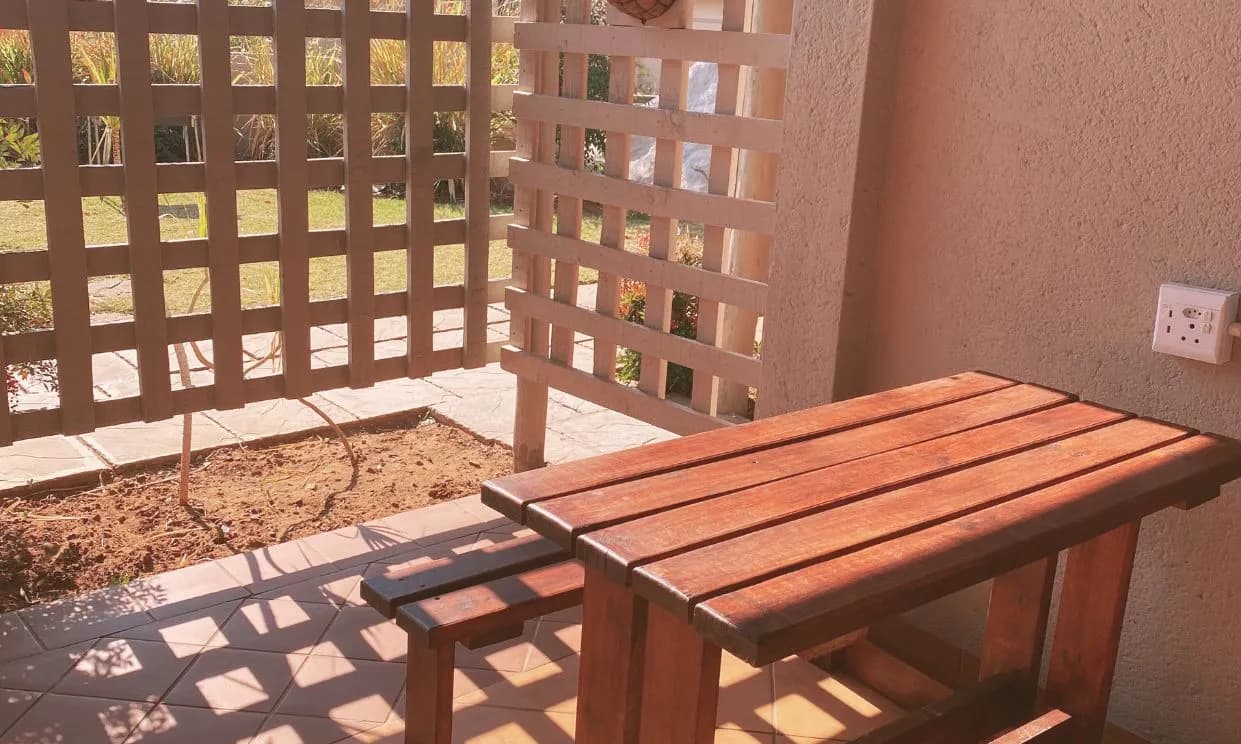 Standard Room private patio area